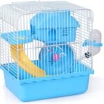 قفص معدني بطابقين للهامستر و الحيوانات الصغيرة