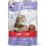 بلايسير طعام رطب للقطط بنكهة لحم بقري وتيركي مع المرق