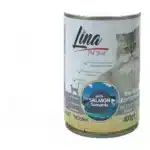 لينا طعام رطب السلمون المعلب للقطط المعقم سلمون 400 جرام