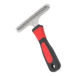 مشط بتصميم حرف تي لتهذيب الشعر الطويل للحيوانات الاليفة