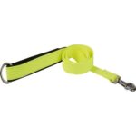 حبل ليش و طوق للكلاب لون اصفر فسفوري