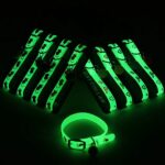 طوق للكلاب والقطط سيليكون مضيء في الظلام عدة احجام و الوان