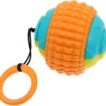 لعبة للكلاب كرة مطاط مع حبل و مقبض لتدريب الكلاب و مساعدة الجراء على التسنين