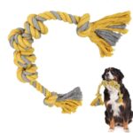 لعبة حبل قوية للكلاب، العاب مضغ متينة من 5 عقد، شد الحبل التفاعلية للكلاب مسلية، مناسبة لجميع السلالات