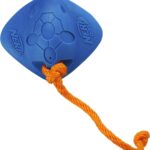 لعبة نيرف دوج تاغ راي للكلاب مع صوت تفاعلي، متينة ومقاومة للماء، لجميع السلالات، أزرق