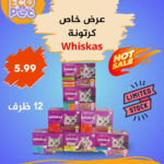 كرتونة ويسكاس 12 ظرف